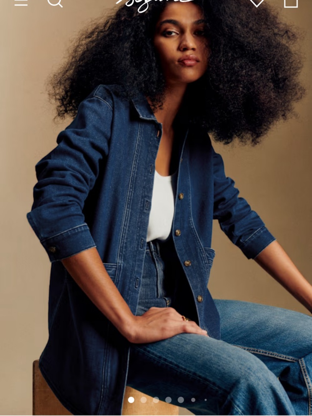 Sezane Will Jacket Indigo